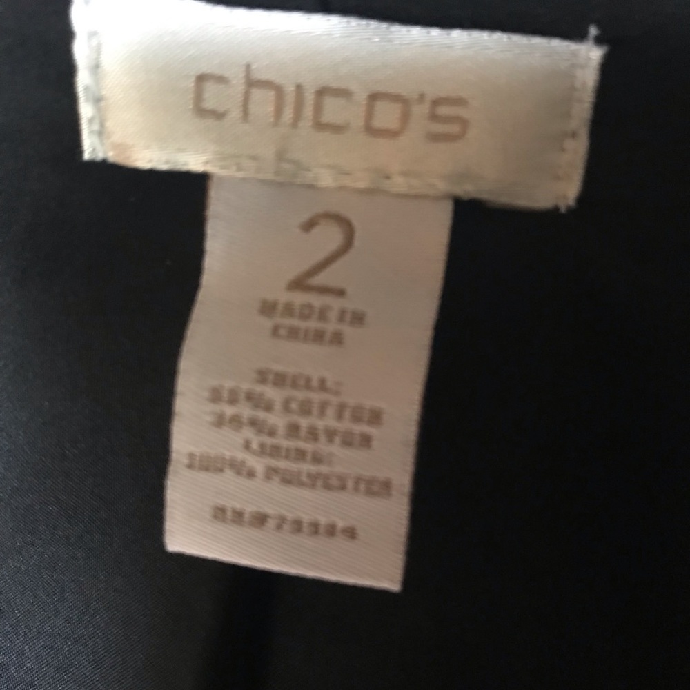 Chico’s classic one button velvet blazer Sz 2 - Picture 5 of 7